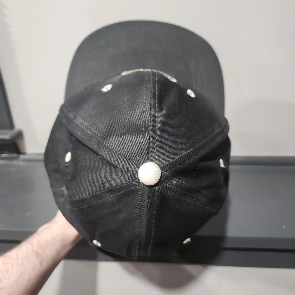 VTG Y2K 2000s Converse All Star Chuck Taylor Black Adjustable Strapback‎ Hat Cap